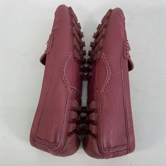Coach Arlene Pebbled Pink Leather Slip On Moccasin Horsebit Loafers - Picture 9 of 10